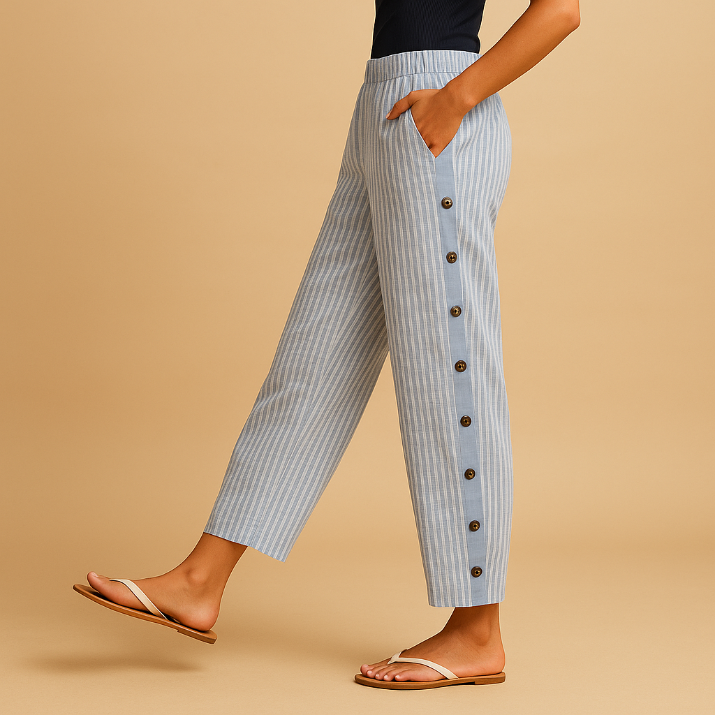 Women's High-Waisted Striped Pants for Chic Style | Tania 2