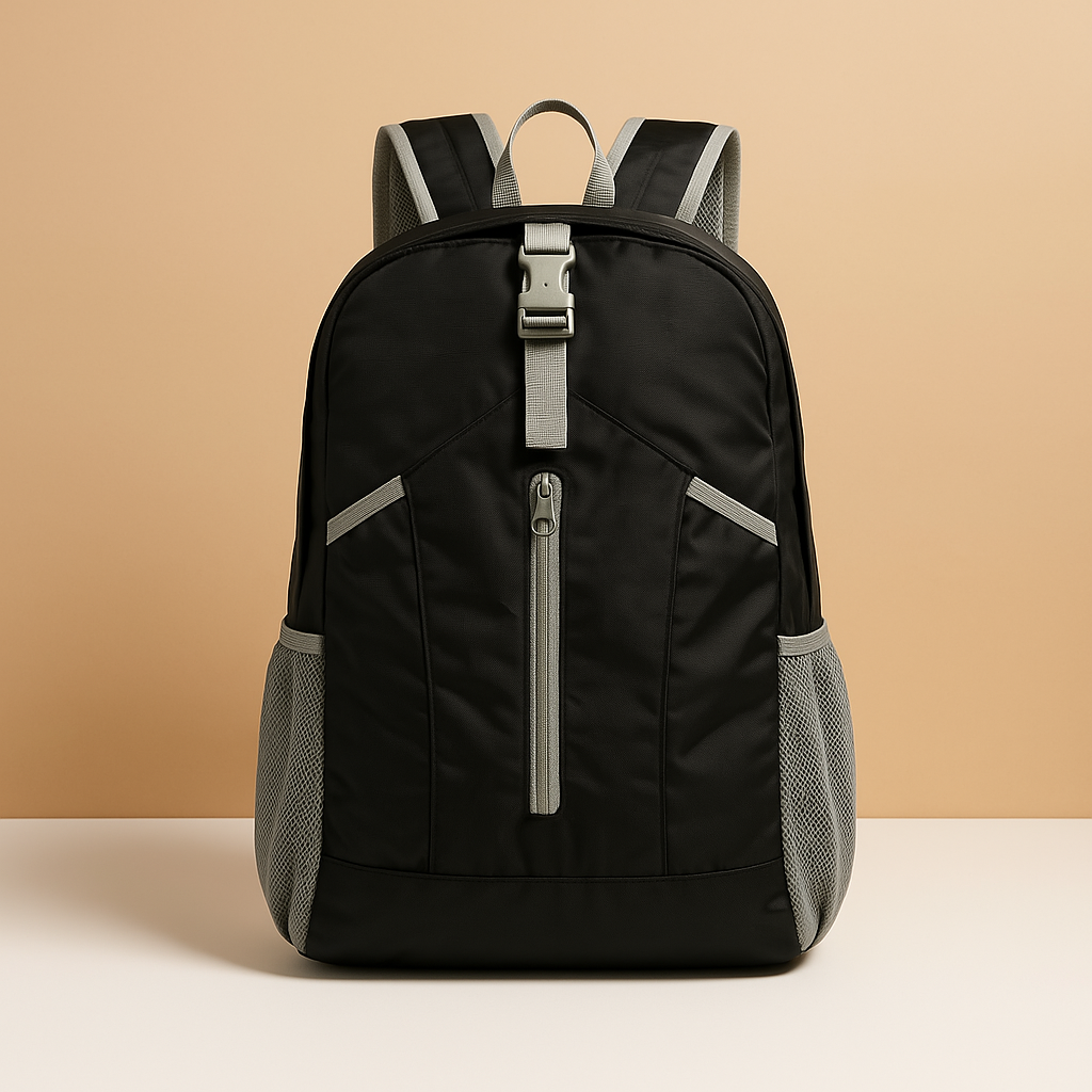 Men’s lightweight backpack with foldable design, water-resistant fabric, and breathable straps, ideal for hiking and travel